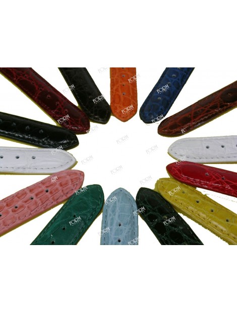 Cinturino vero coccodrillo semi bombato