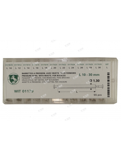 Ansette a pressione, con ribattini, per chiusure