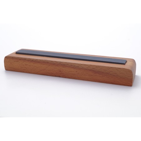 Pietra con base in legno per affilare