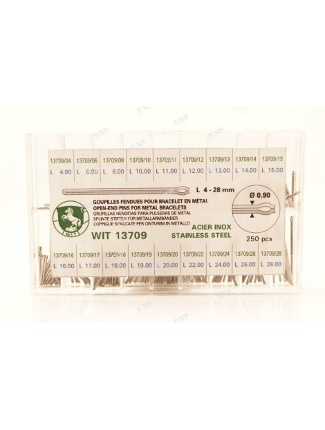 Assortimento coppiglie aperte