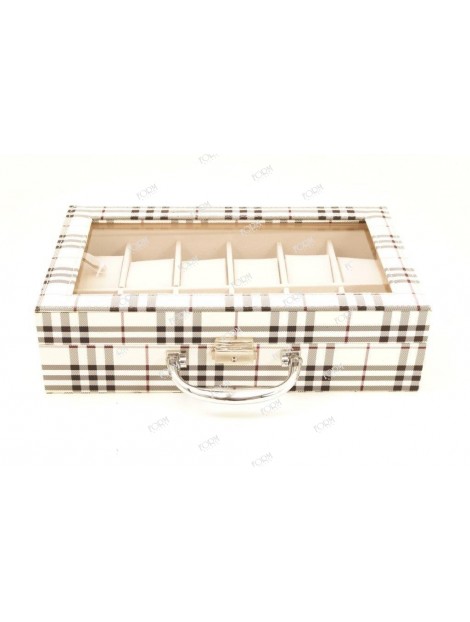 Scatola similpelle 10 box orologi